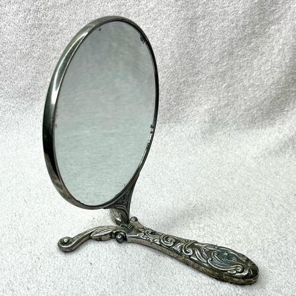 Godinger Other - Antique Godinger Silver Plated Adjustable Hand/Table Double Sided Mirror-Vintage